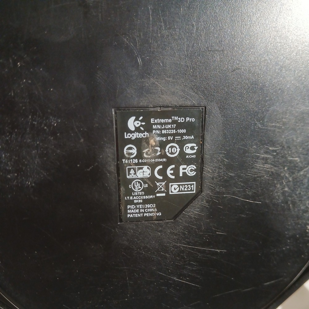 Logitech Extreme 3D Pro USB Joystick 863225-1000 Flight Controller