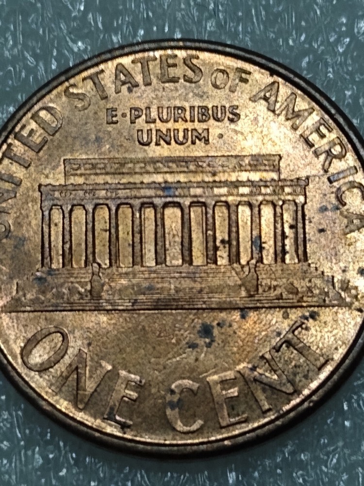 2000 Penny struck through massive grease, date, Cracked Die Error etc.
