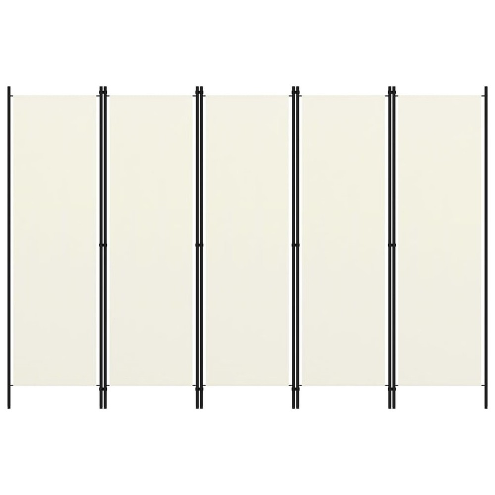 5-Panel Room Divider White 98.4"x70.9"