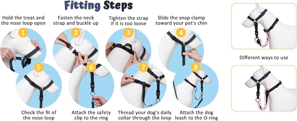 BARKL Dog Head Collar, Soft No Pull Head Halter, Reflective Muzzle