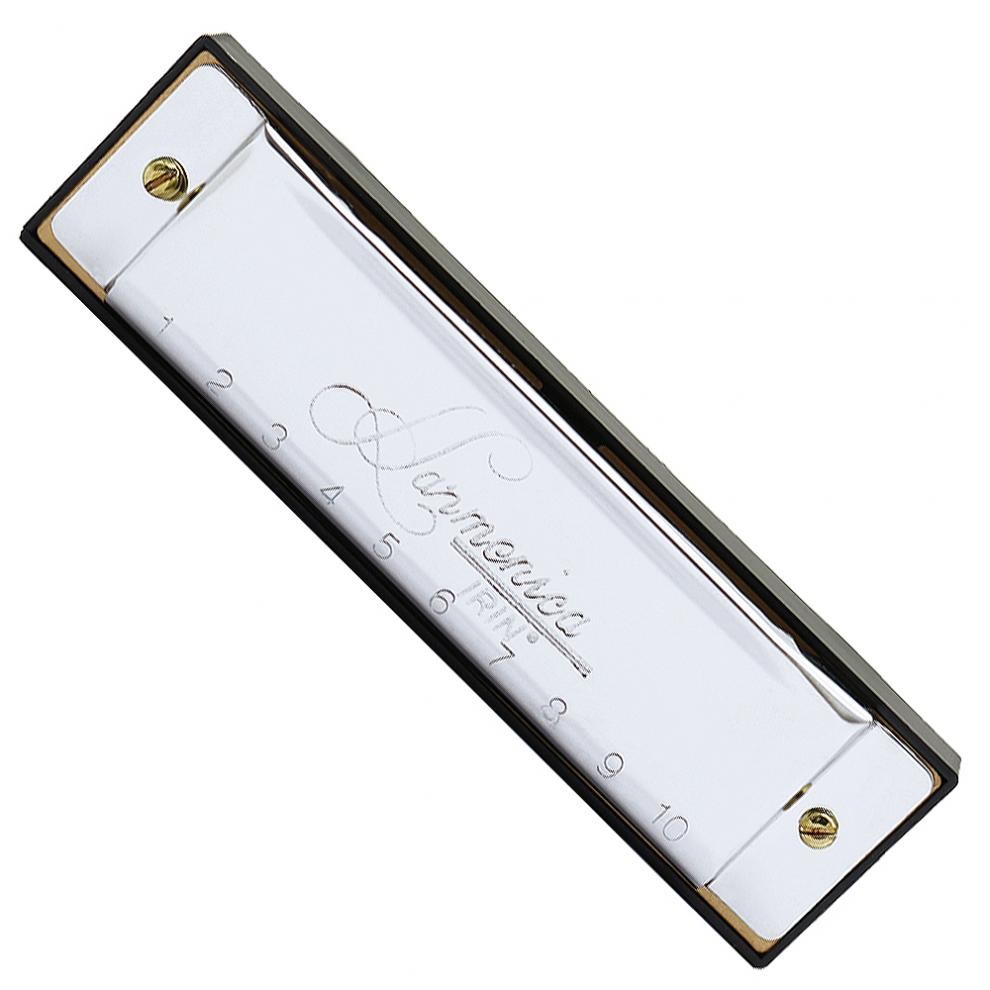Harmonica for Students Beginners 10 Hole Diatonic Harmonica Key of C, Silver