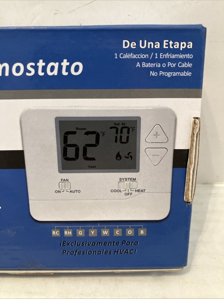 SW701 Digital Thermostat with Large LCD Display Non-Programmable Single Stage