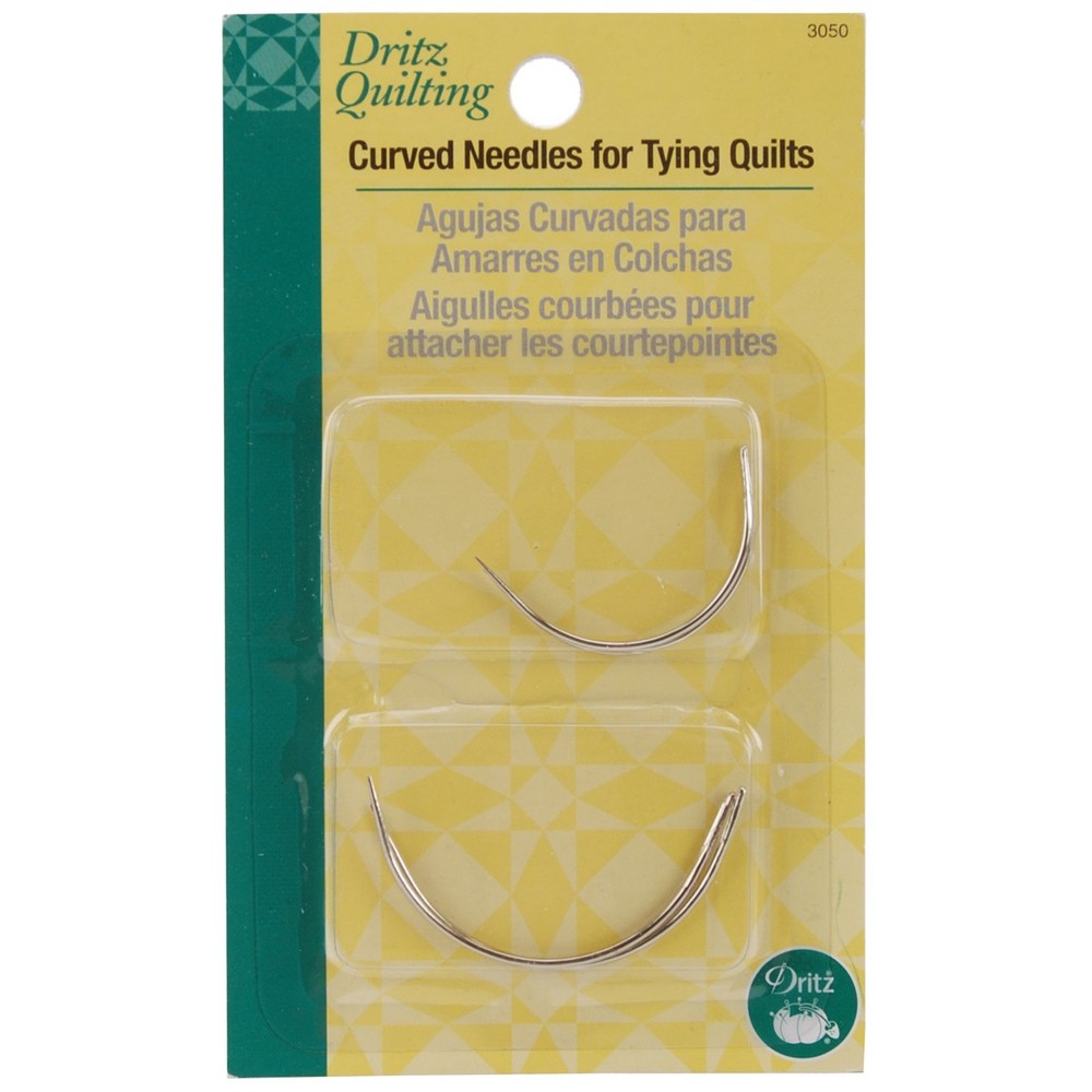 Dritz Quilting Curved Needles -Sizes 2" & 2.5" 4/Pkg
