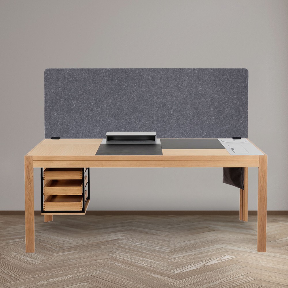 Office Table Partition Desk Divider Desktop Privacy Panel 150*60.45*2.54 cm