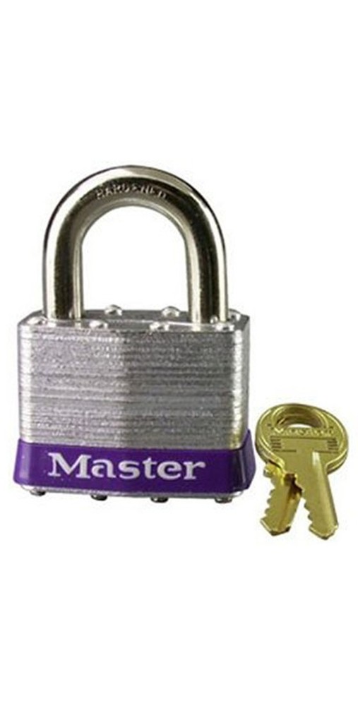 Master Lock 5D Maximum Security Keyed Padlock Silver Laminated