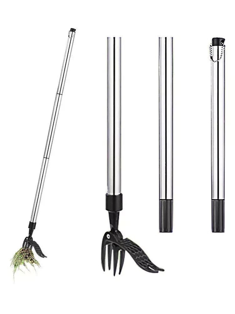 Weeder Puller Stand Up Weed Tool Handle Claw Garden Outdoor Root Remover Killer
