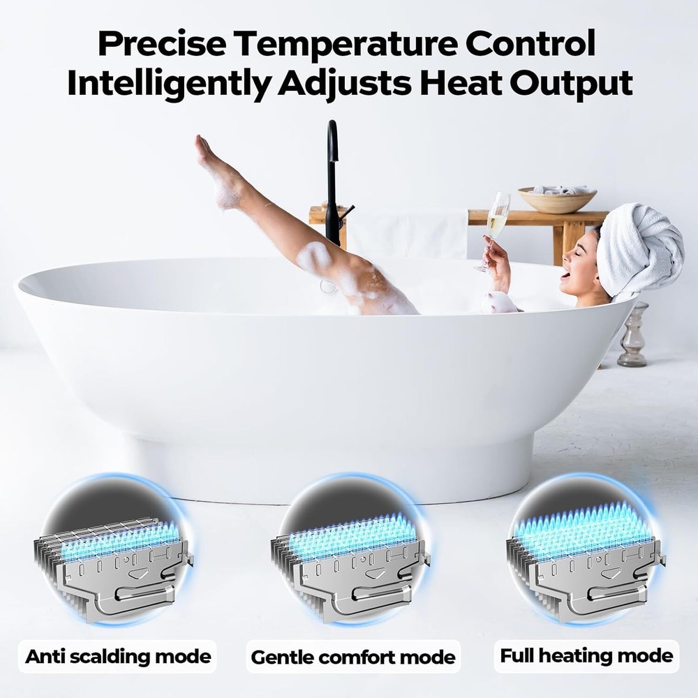 ORBEK Residential Indoor Natural Gas Tankless Water Heater 80,000 BTU 120 Volt