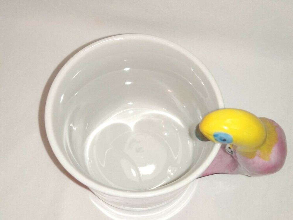 Parrot Handle Mug 10 oz Cup Bird