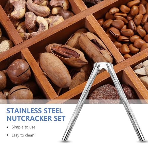 6-Piece Stainless Steel Nut Cracker Set