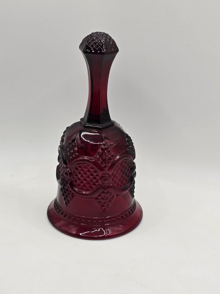 Vintage Avon 1876 Cape Cod Collection, Ruby Red Glassware Hostess Bell