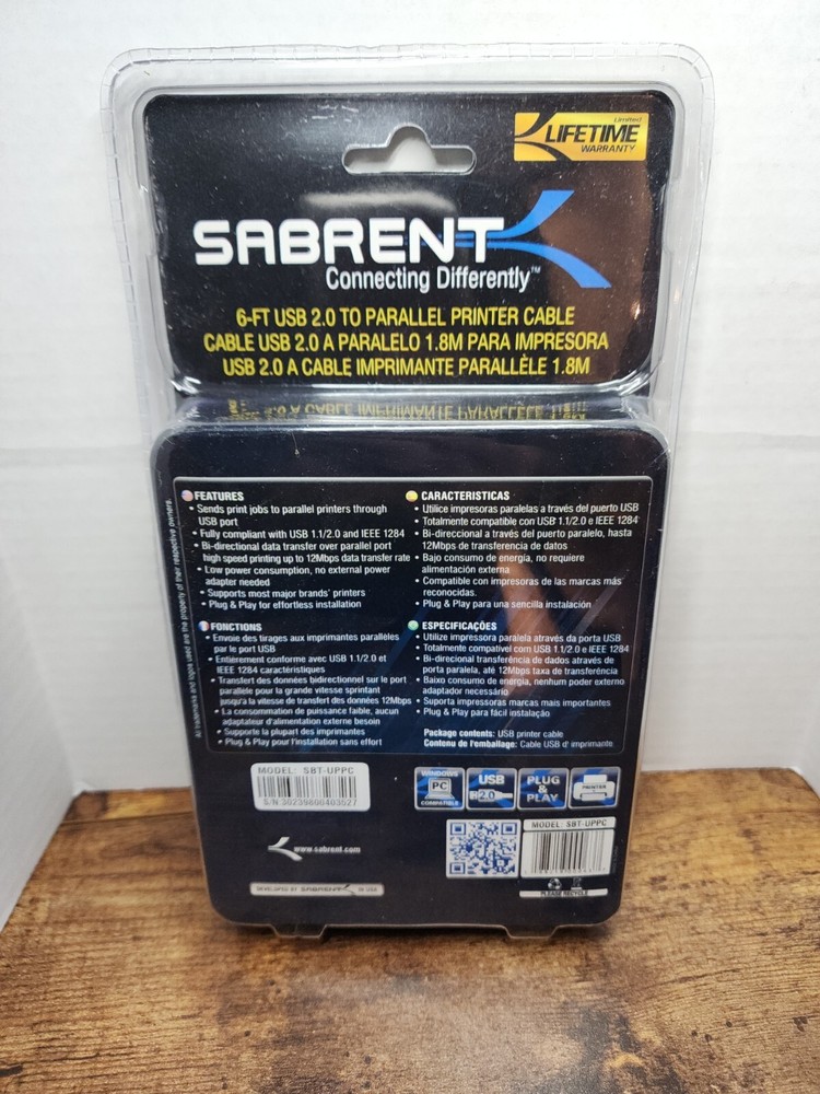 Micropac Technologies Sbt-uppc 6-foot Usb 2.0 To Parallel Printer Adapt