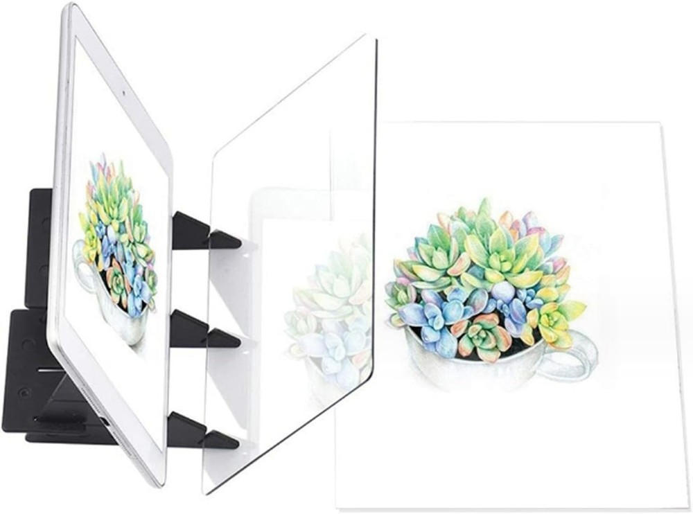 Portable DIY Drawing Tracing Board Light Copy Pad Optical Image Reflection Pr...
