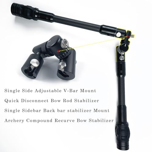 Archery Compound Bow Stabilizer Quick Disconnect Single Side Adjustable V-Bar