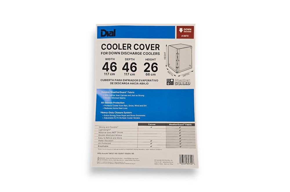 Evaporative Cooler Part # 8970 - Cover