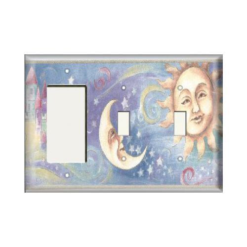SnazzySwitch Sun And Moon Decorative Light Switch Plate Cover