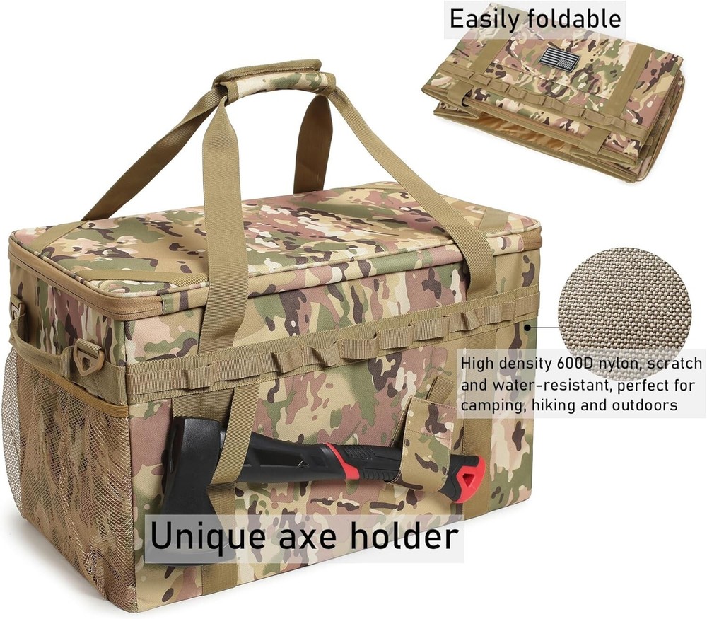 Camping Storage Bag Bag Camping Kitchen Organizer with Axe Holder & Shoulder St