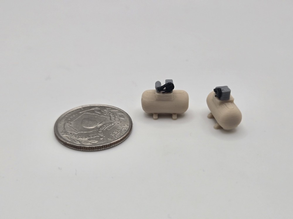 1/64 Scale Small Shop Compressor *2 Pack* in Tan