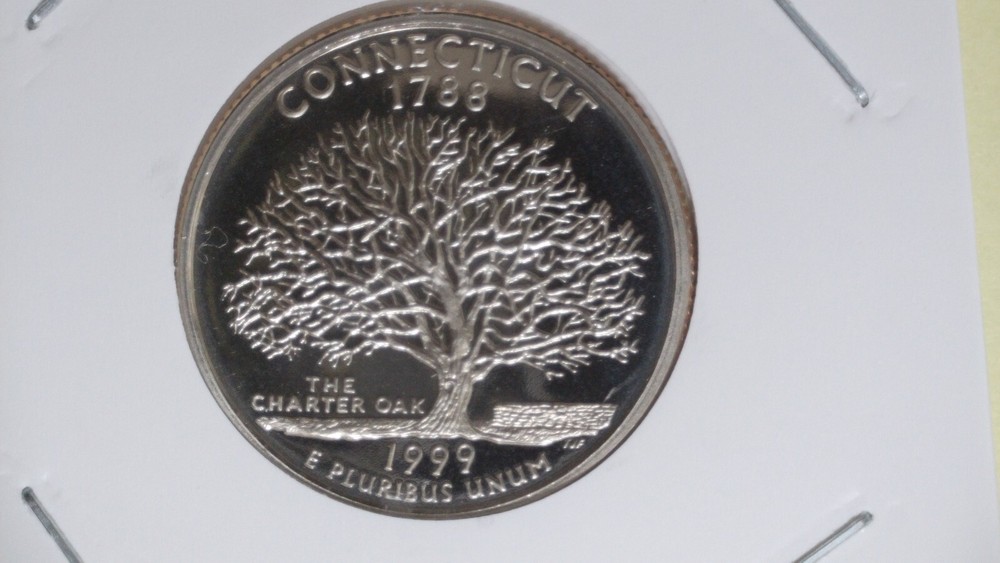 1999 S CONNECTICUT STATE QUATER  DCAM PROOF