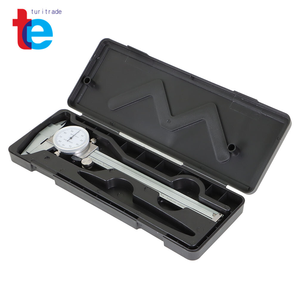 6" Utility Dial Caliper, 0.001" Resolution With Slide Lock, Including Case