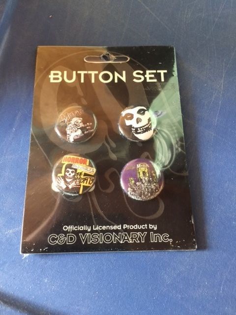 Misfits Band 4 Pins Button Set New in Package