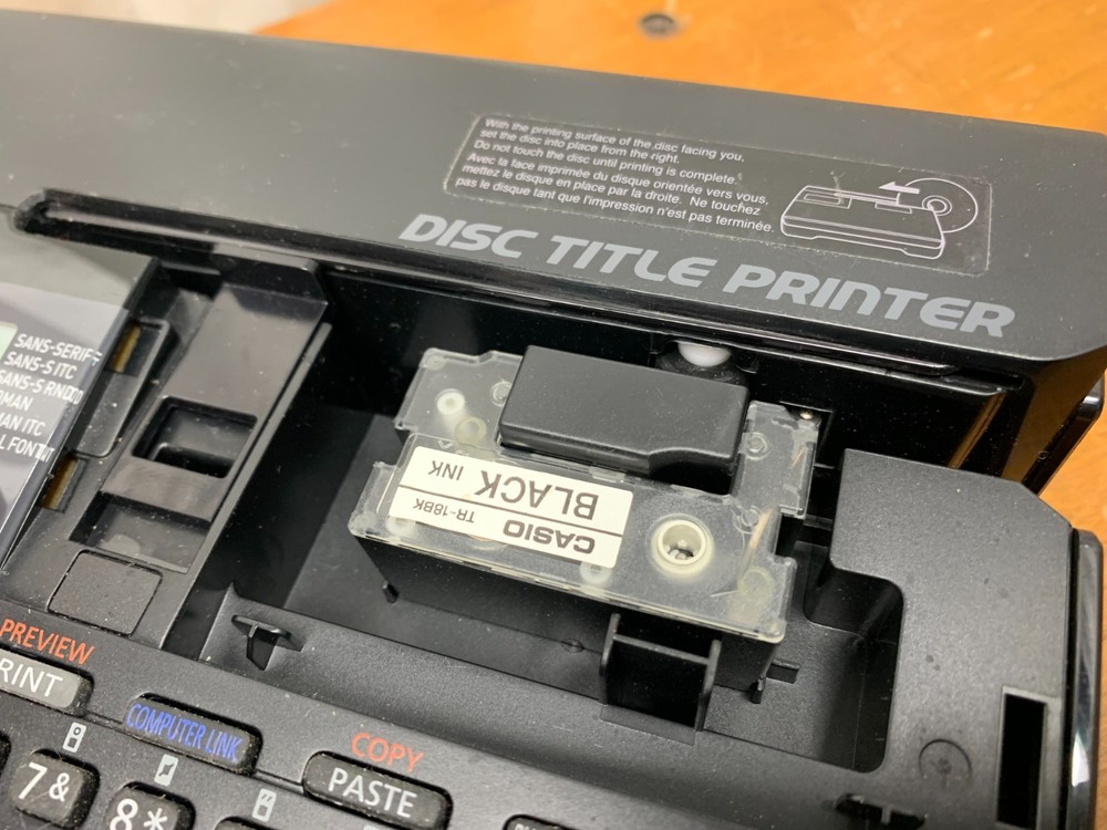 Casio CW-K85 Disc Title Printer Thermal For CD DVD