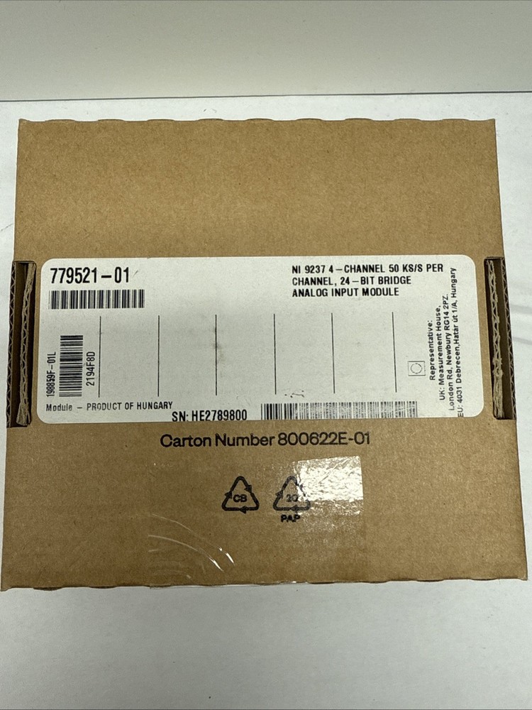 New National Instruments NI-9237 4Channel, 24 Bit Bridge AnalogIinput Module
