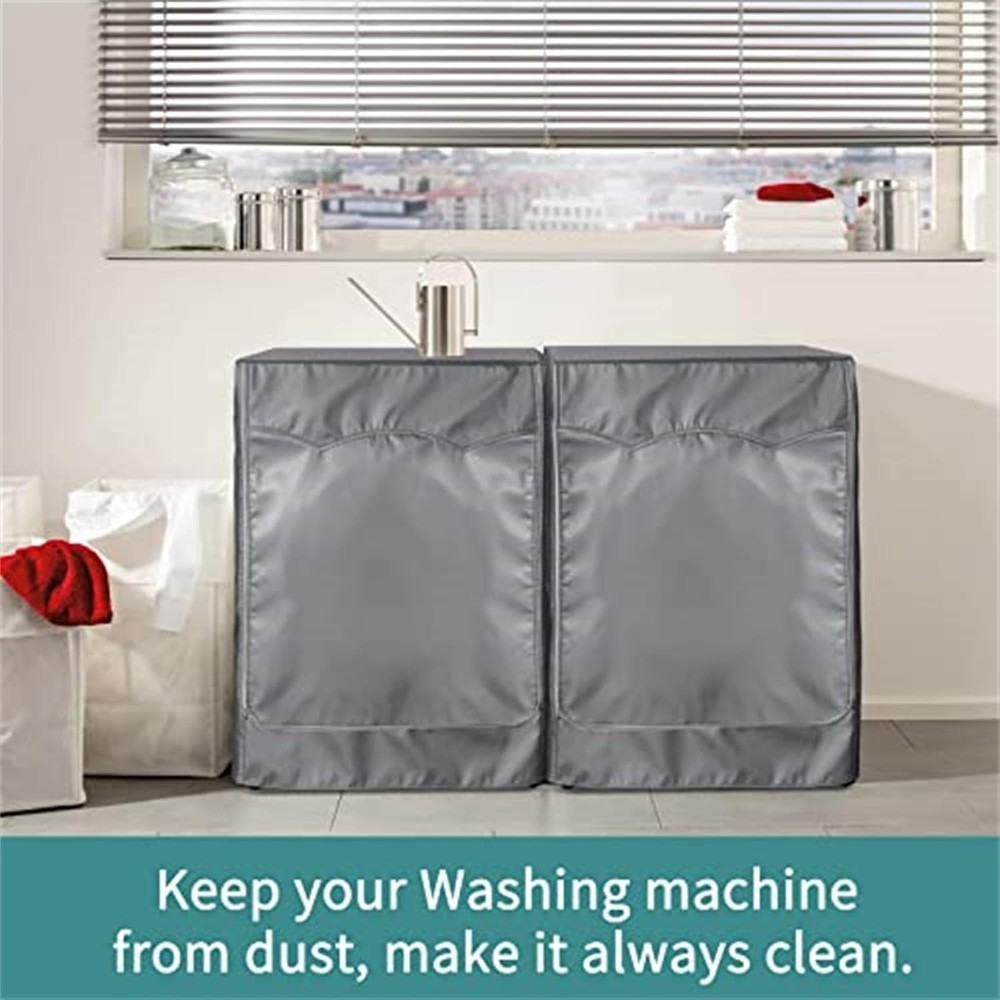 Polyester Washer Machine Cover 2 Pack, Gray
