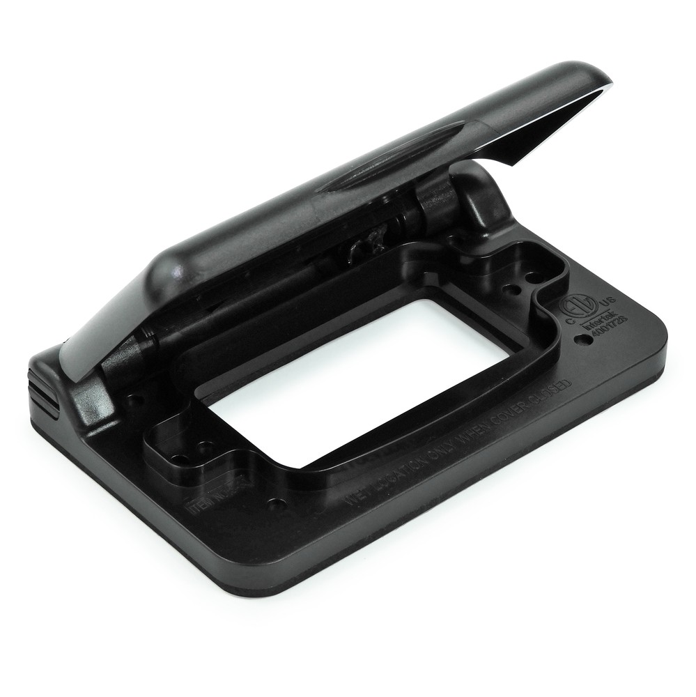 LeisureCord Weatherproof Receptacle Cover for RV Outdoor Electrical Outlet Black