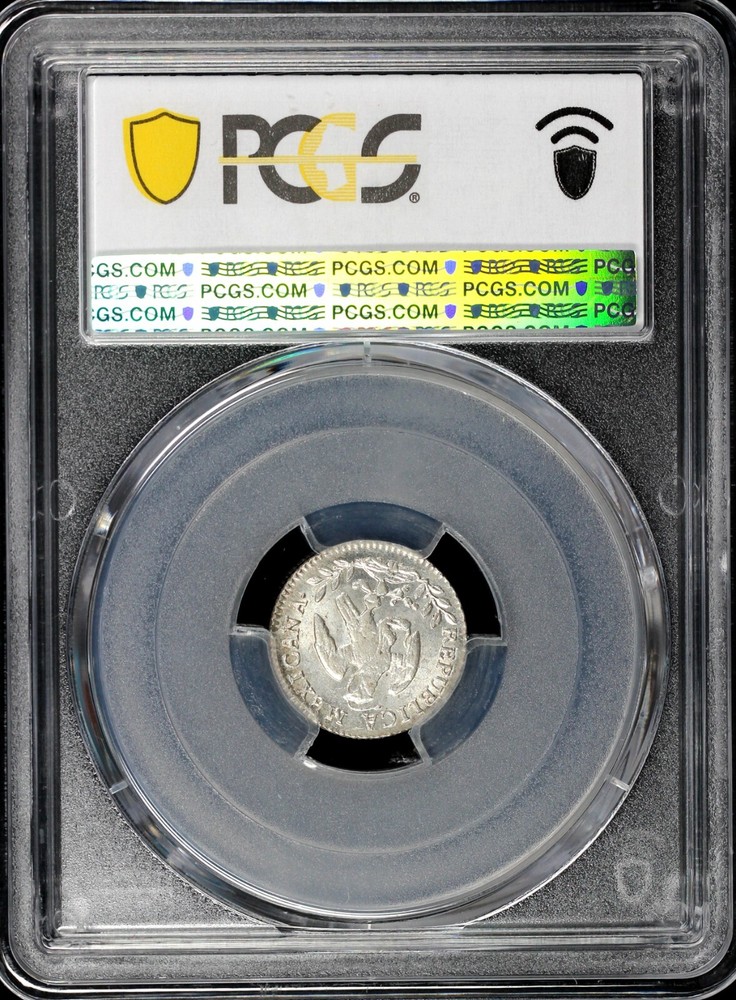 1868-GO YF 1/2R Mexico Half Real PCGS MS 65 *Secure Shield*