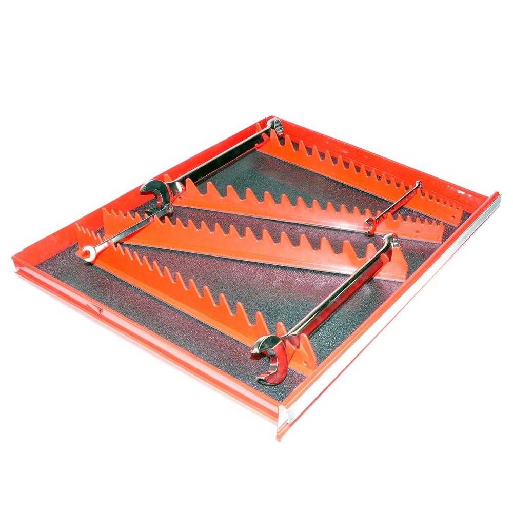 Wrench Rail Set With Magnetic Backing 40 Tool Red