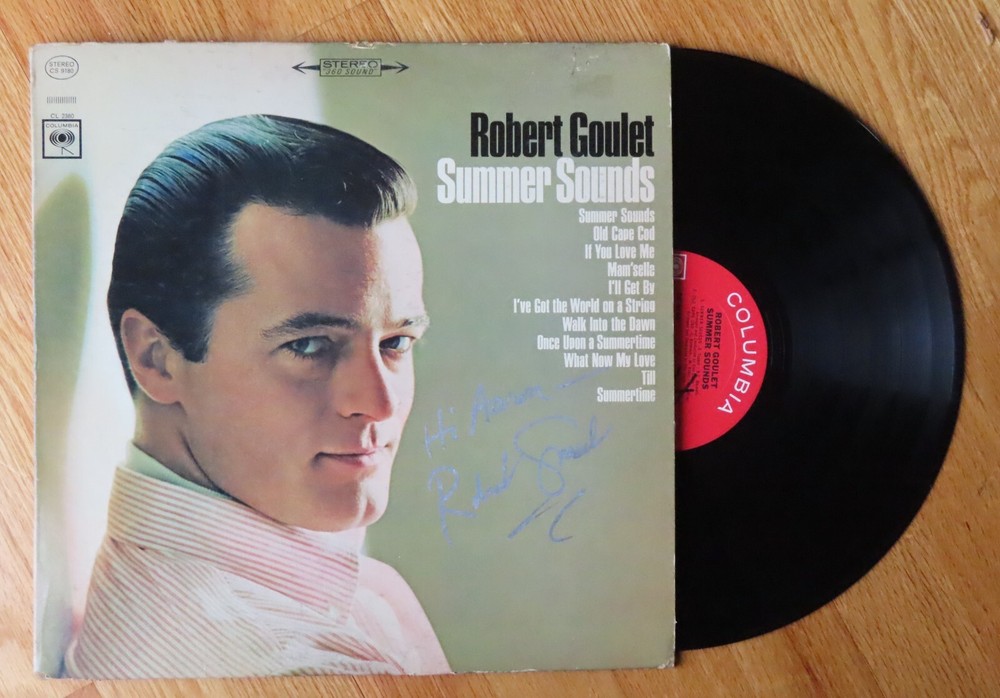 ROBERT GOULET signed SUMMER SOUNDS 1965 Record "To Aaron"