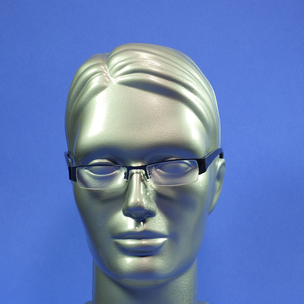 Computer Reading Glasses Deep Blue Tech Frame Bottomless Screen TV Lens +4.00
