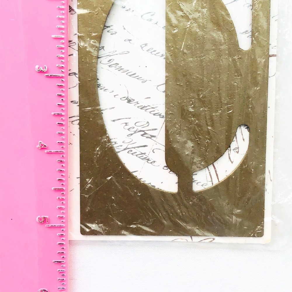 C Initial Letter Monogram Metal Stencil Tag Place in Time Scrapbooking Gift