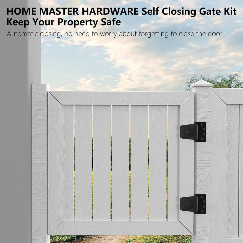 HOME MASTER HARDWARE Self-Closing 3.5" Gate Hinge, 2 Pack ( Spring Hinge)