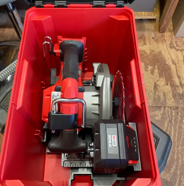 Custom 6-1/2" Power Saw Storage Insert for Compact Modular Toolbox Organizer