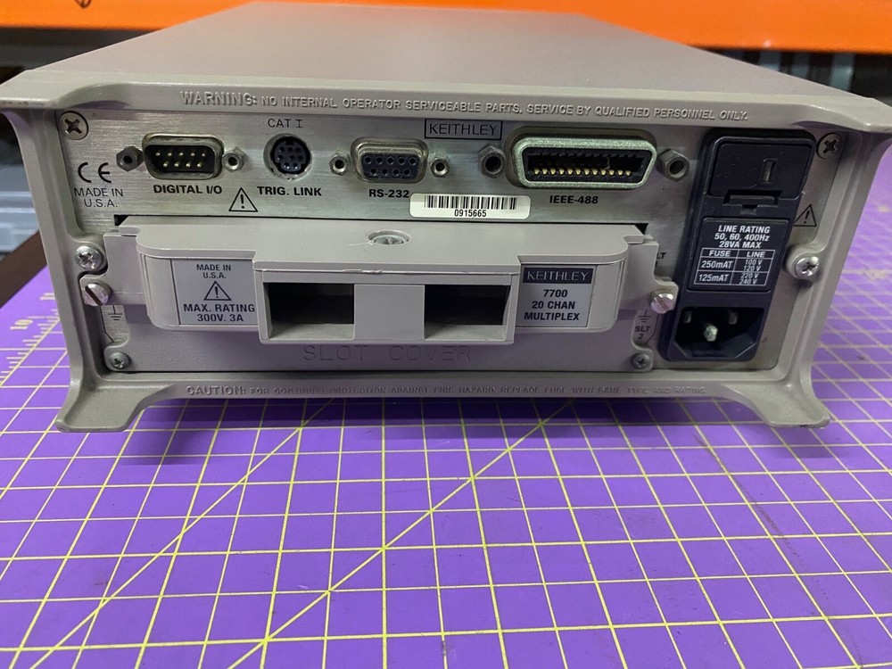 KEITHLEY 2700 MULTIMETER DATA ACQUISITION SYSTEM WITH 7700 MULTIPLEX MODULE