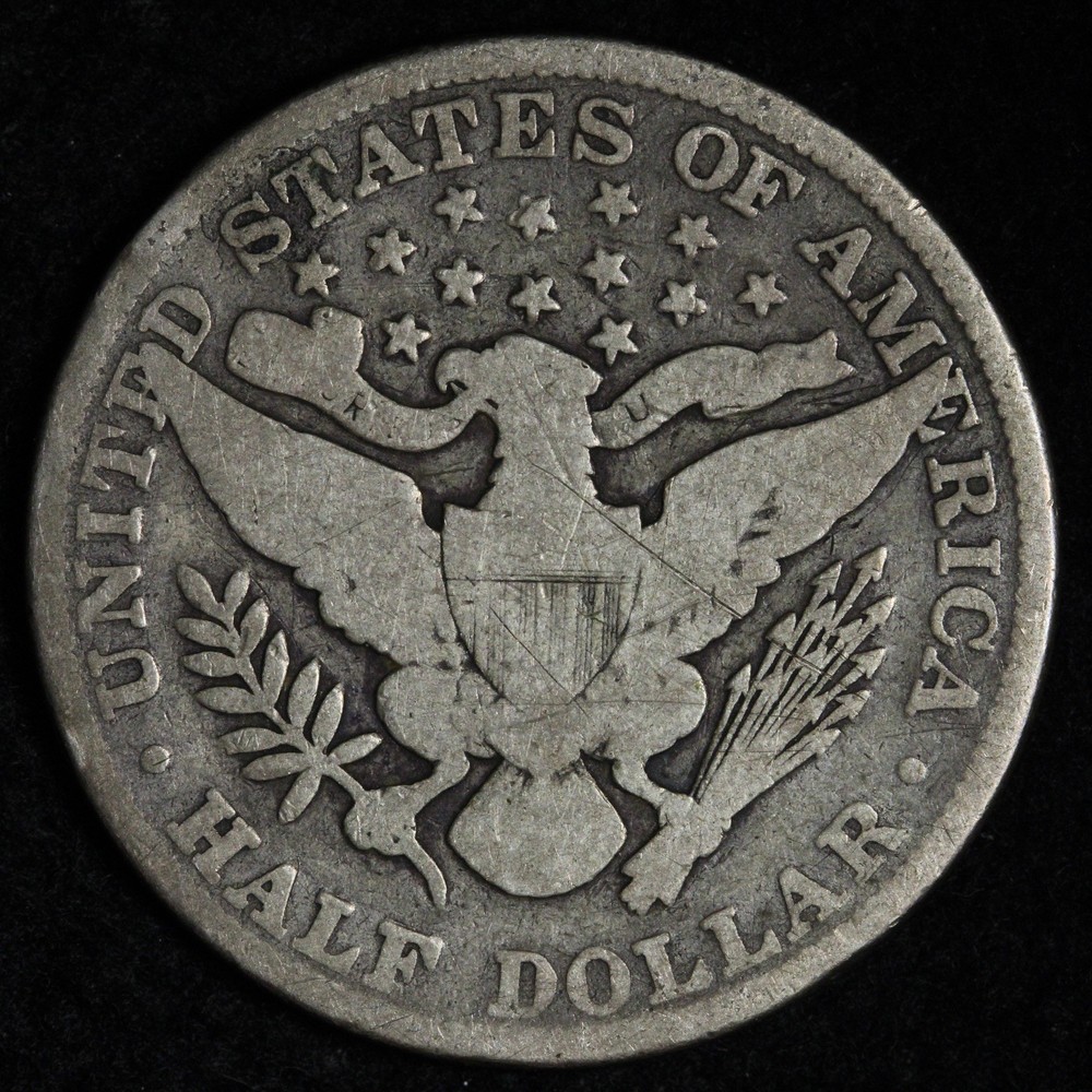 1892 Barber Silver Half Dollar VG E296 SARHW