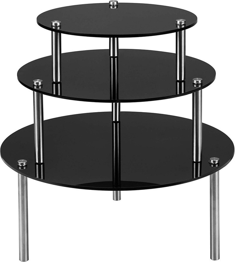 3pcs Round Acrylic Cake Rack Display Dessert Cupcake Holders