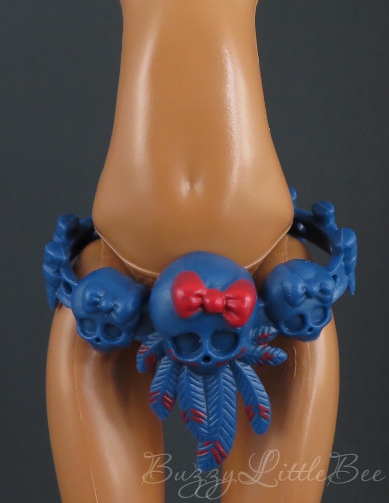 Monster High Doll Jane Boolittle 1st Wave Blue Skull Belt