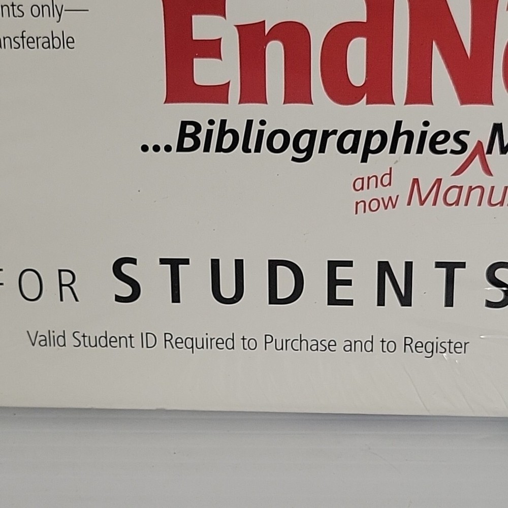Thomson EndNote V 6 Bibliographies Made Easy For Students Windows