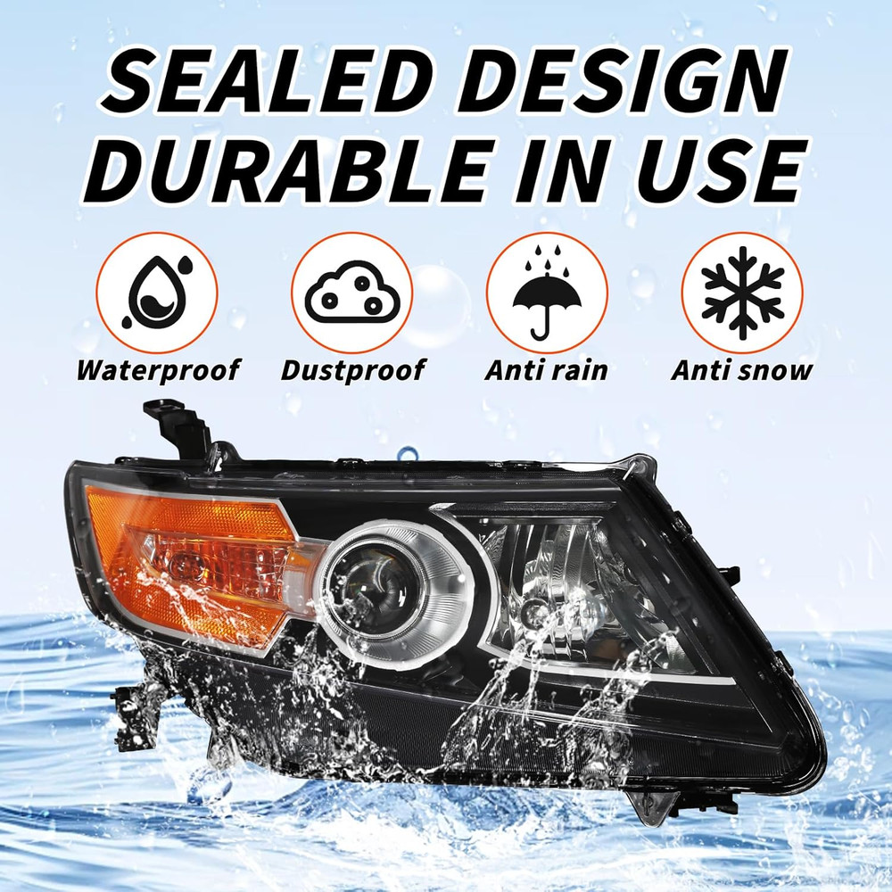 Headlight Assembly for Honda Odyssey 2011-2017, Headlamp Replacement Accessories