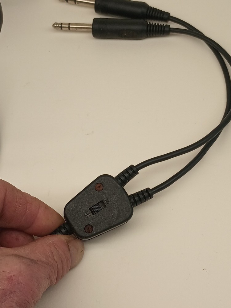 Flightcom aviation headset dual plug