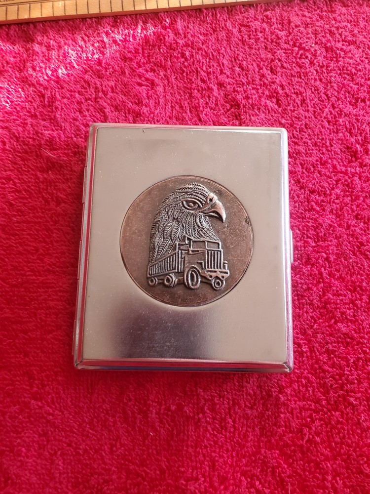 Vintage EAGLE Head & Truck Cigarette Case.