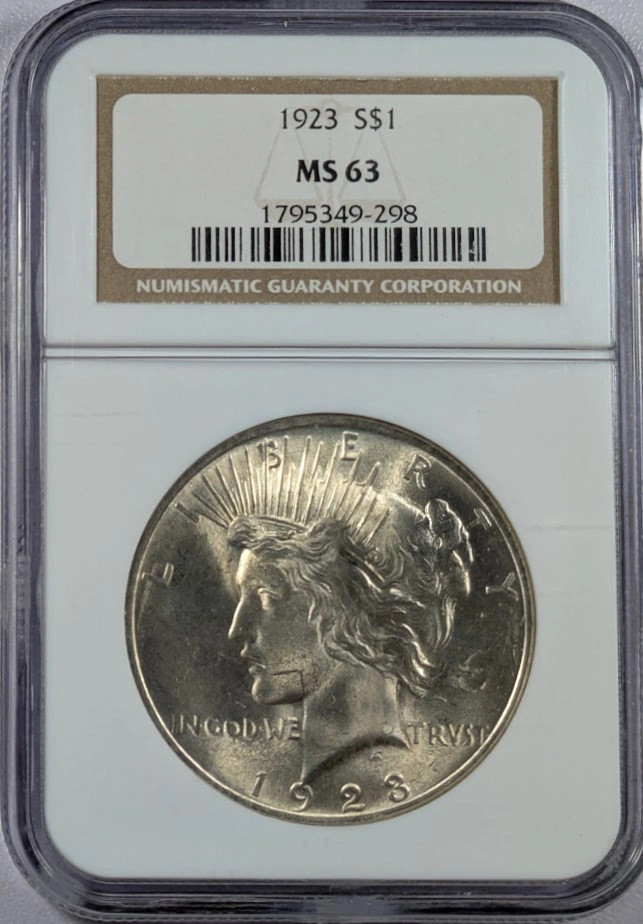1923 Peace Silver Dollar NGC MS-63