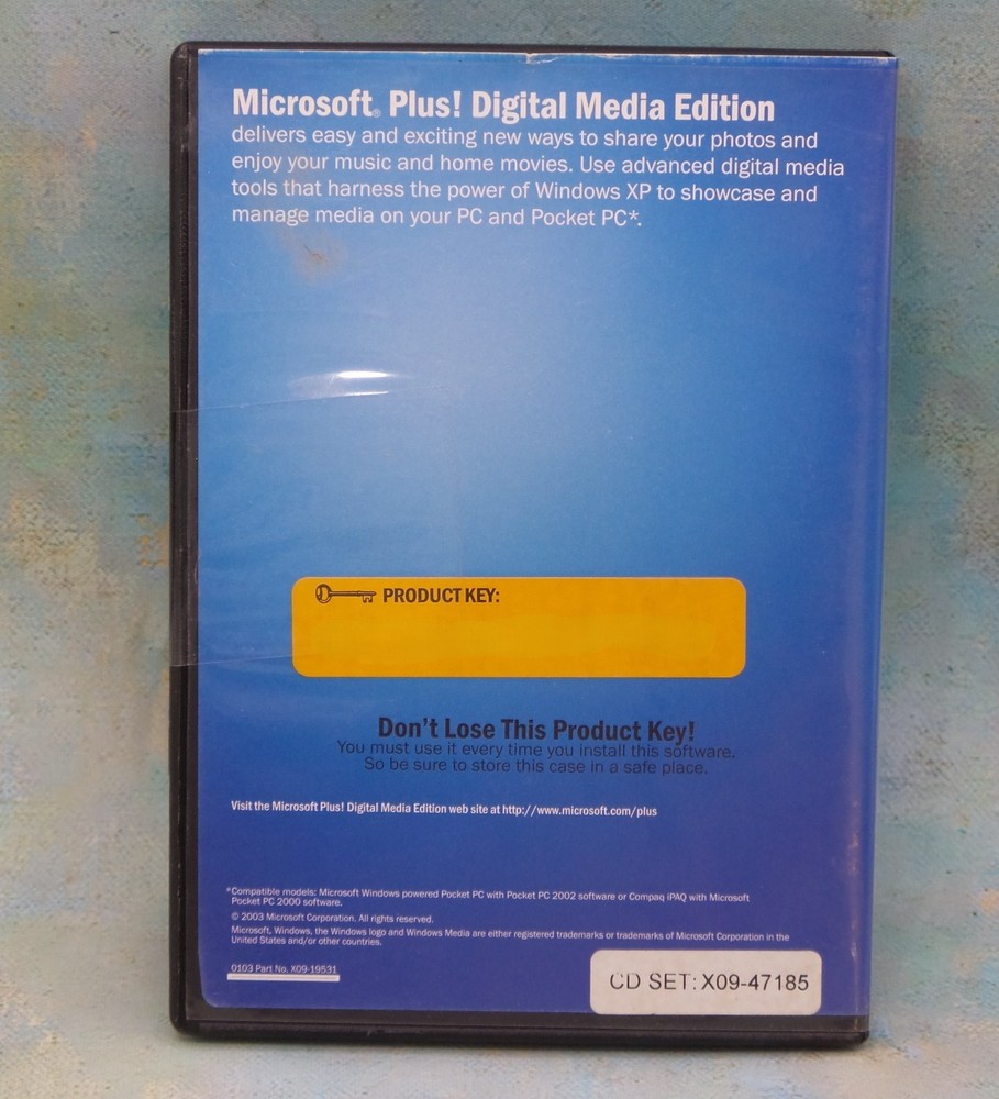 Microsoft Plus! Digital Media Edition Windows XP with Product Key