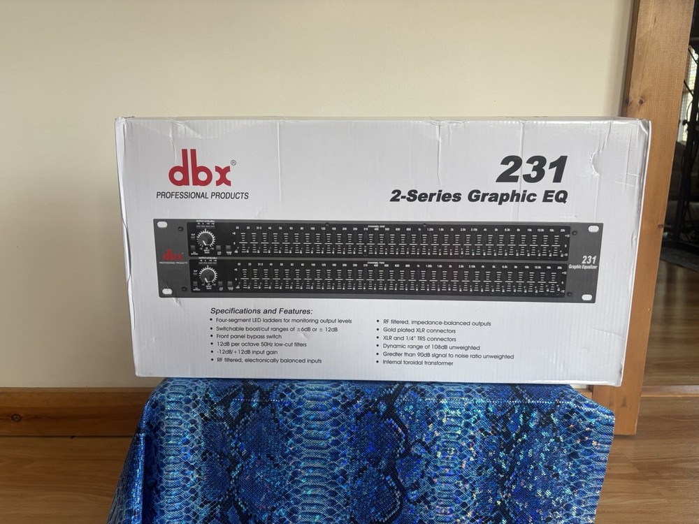 DBX Professional 231 Dual Channel Graphic Equalizer.