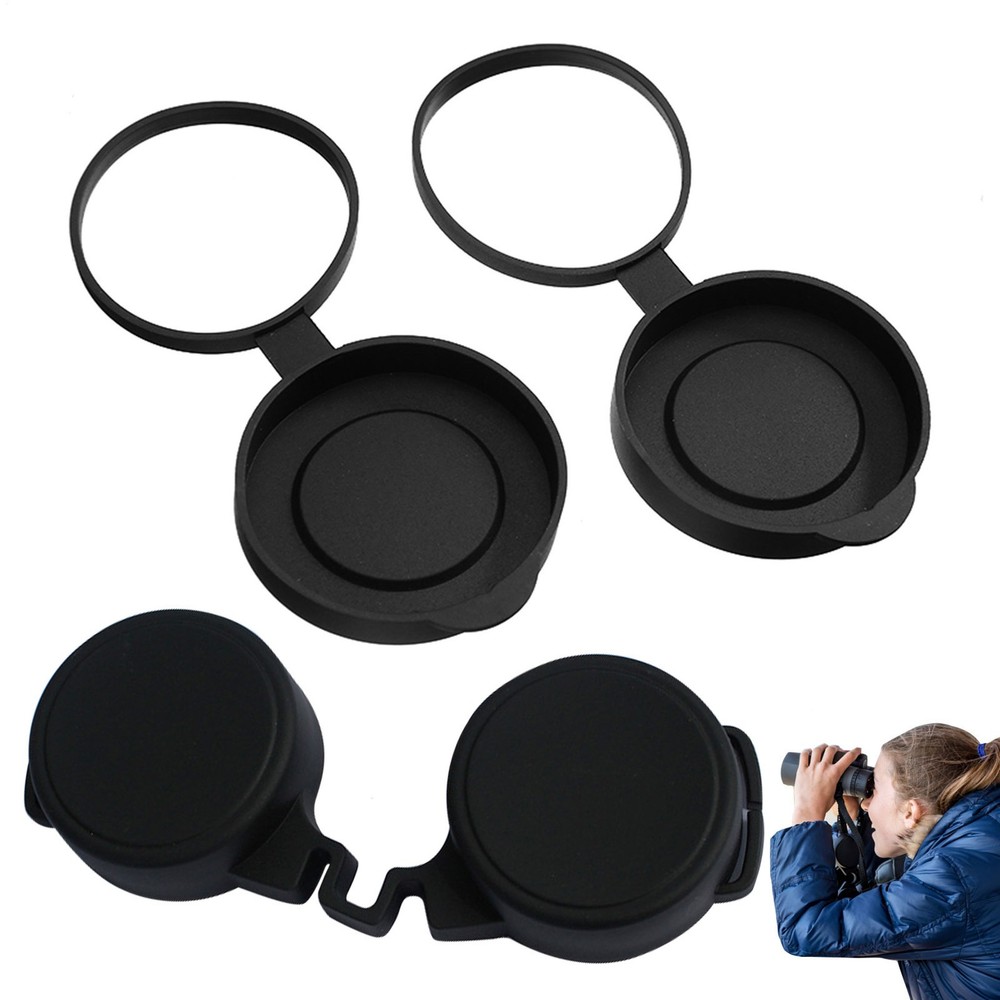 2PCS 10x50 Durable Rubber Len Cover Caps For Binoculars Objective Optics Protect