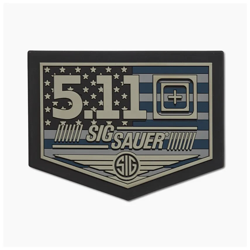5.11 Tactical x SIG Sauer Emblem Patch Patch Laser Cut Hook-Back PVC Patch