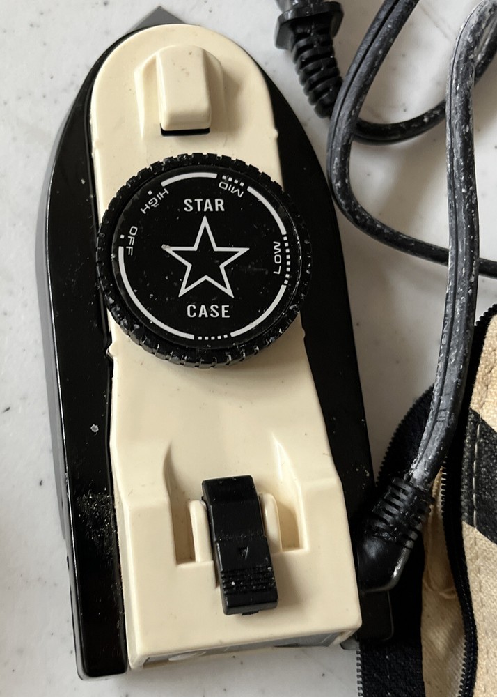 STAR CASE Travel Mini Iron With Regular/Adapter Plugs -Tested