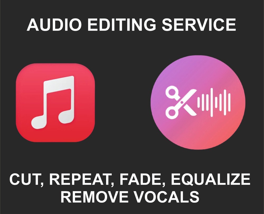 Audio Editing Service, Cut, Repeating, Fading, Equalize, Change Format